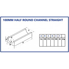 100mm Half Round Channel Straight