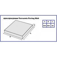 450 x 450 x 50mm Terracota Paver